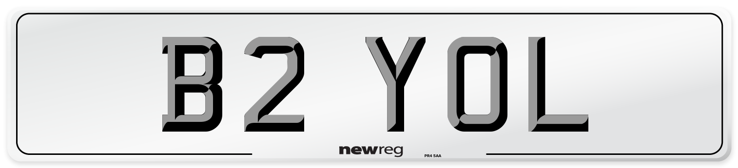 B2 YOL Number Plate from New Reg
